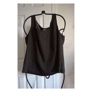 Vintage Olive-Green Talbots Women's Sleeveless Shirt